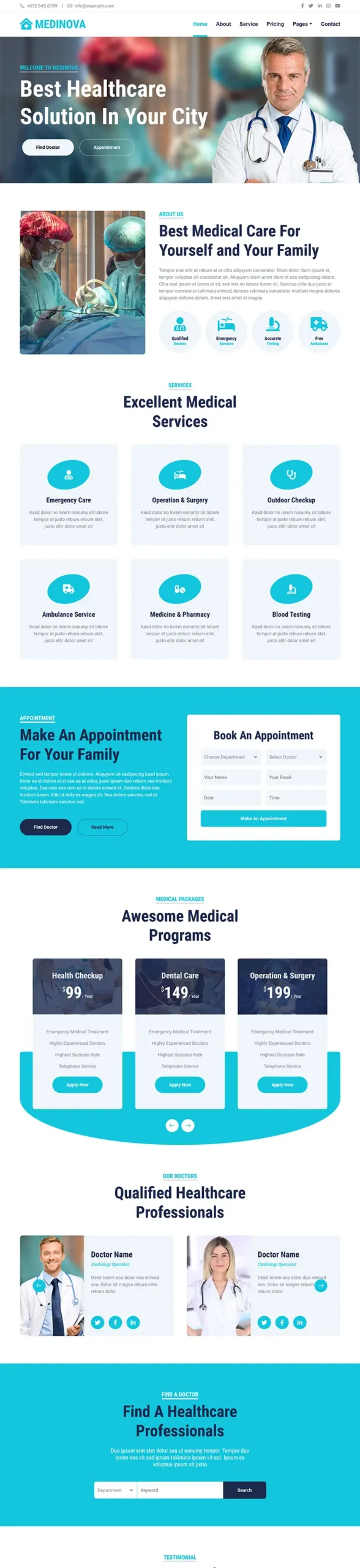 医疗护理保健方案html模板-山云部落官网 | 资源交流社区-sy.team