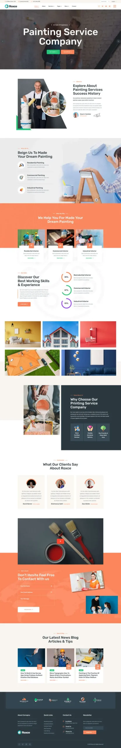 涂料油漆厂家html网站模板-山云部落官网 | 资源交流社区-sy.team