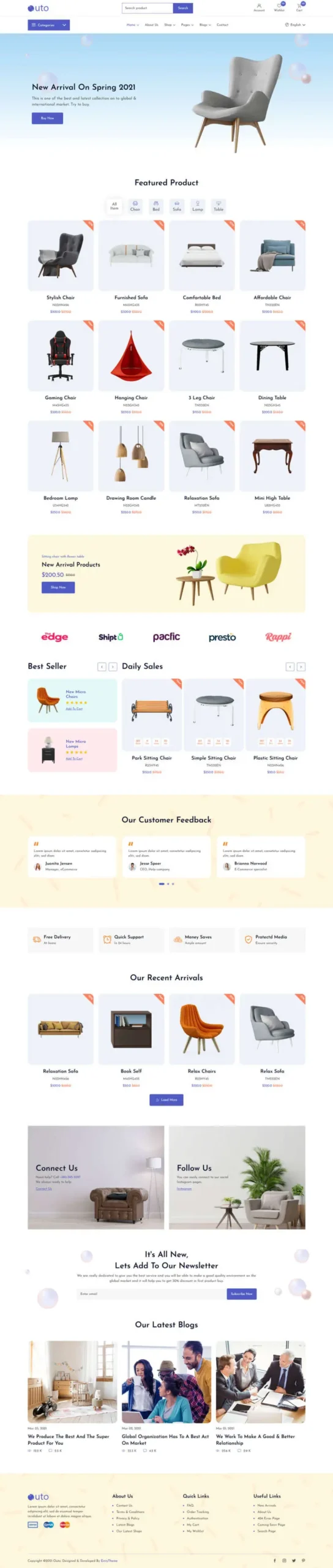 响应式家具家居桌椅沙发html网站模板-山云部落官网 | 资源交流社区-sy.team