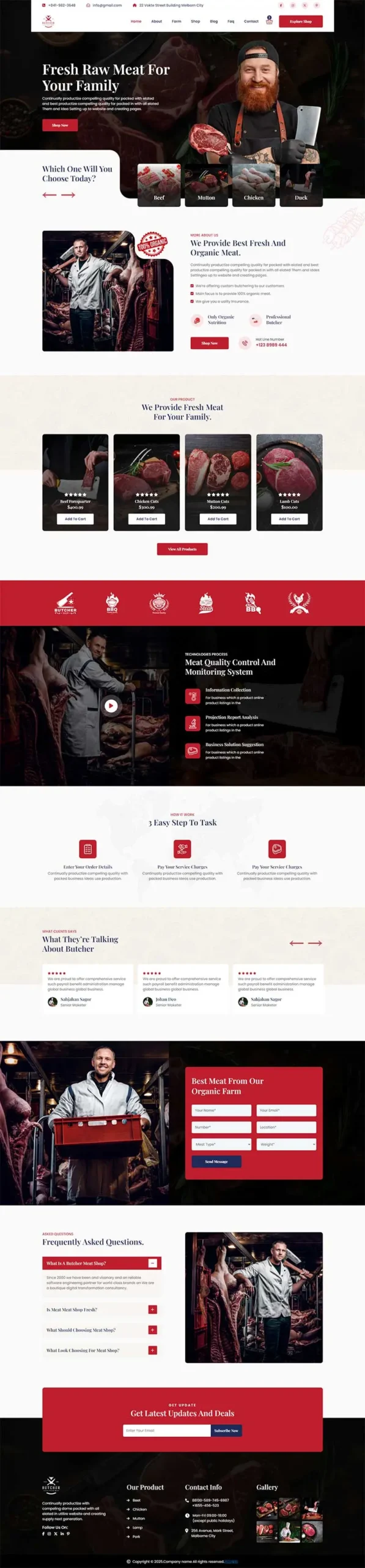 响应式有机肉食品类网页模板-山云部落官网 | 资源交流社区-sy.team