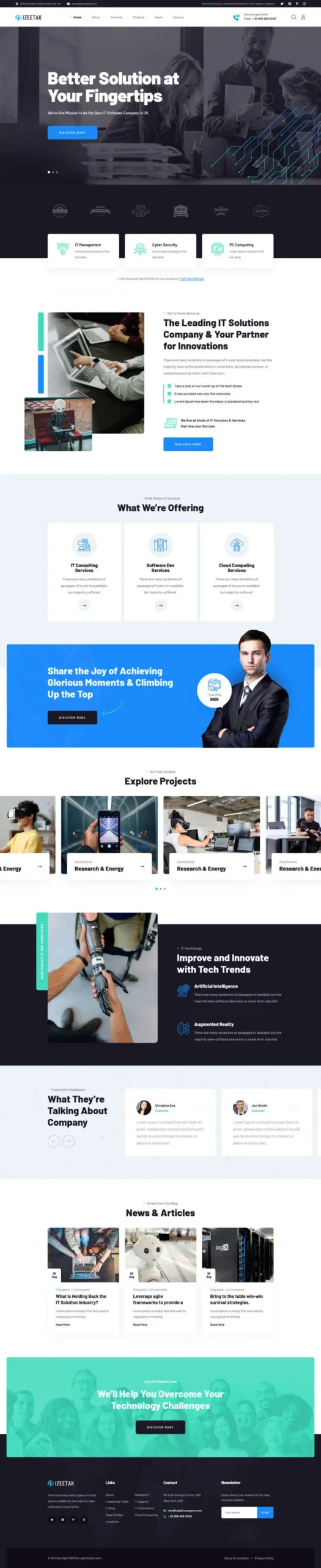 人工智能机器人IT开发公司html网站模板-山云部落官网 | 资源交流社区-sy.team