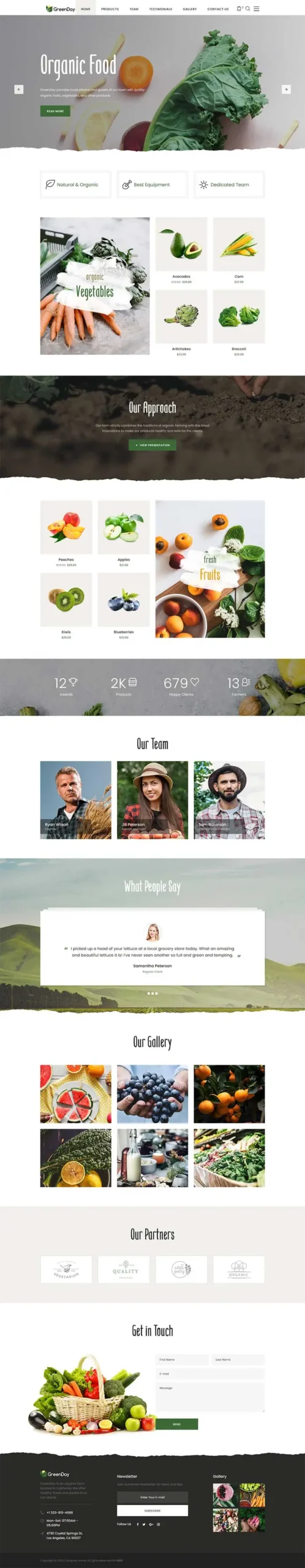 绿色农场有机水果蔬菜html模板-山云部落官网 | 资源交流社区-sy.team