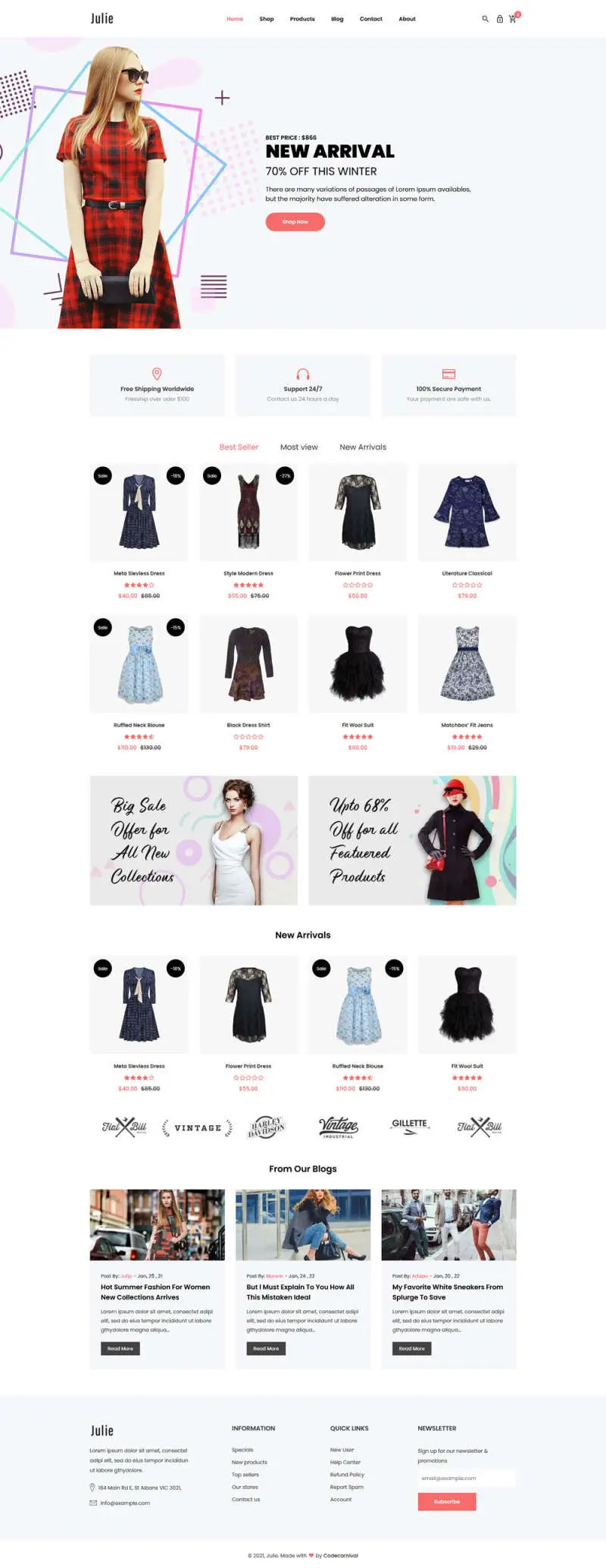 女装服饰服装设计定制电商bootstrap网站模板-山云部落官网 | 资源交流社区-sy.team