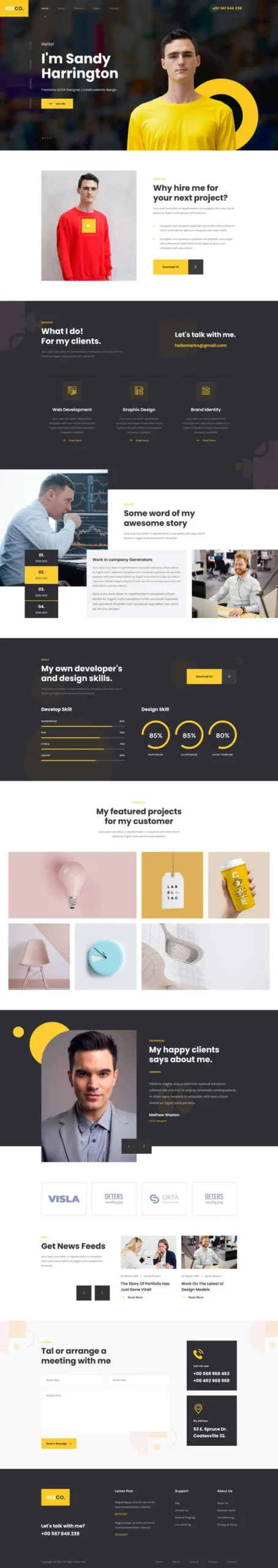 个人介绍网页版简历html模板-山云部落官网 | 资源交流社区-sy.team
