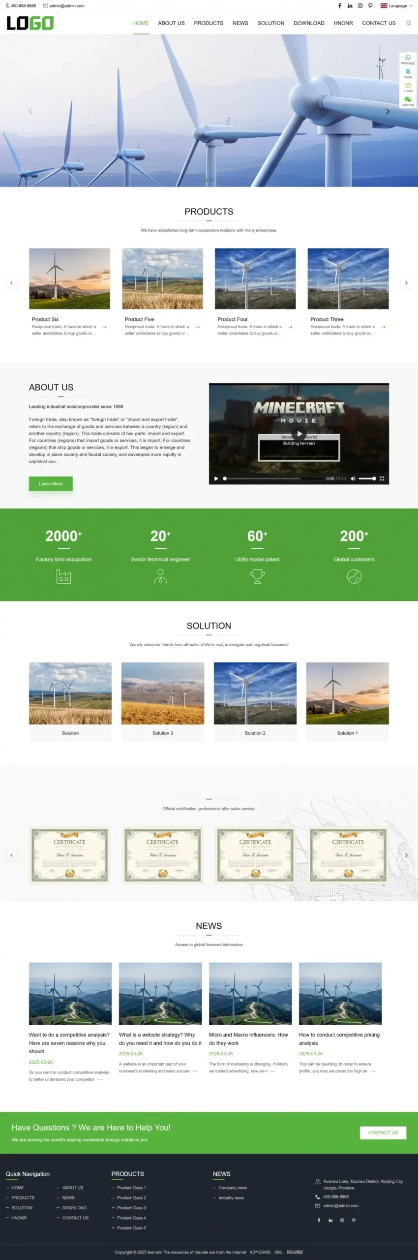 自适应移动端通用外贸PbootCMS网站模板-山云部落官网 | 资源交流社区-sy.team