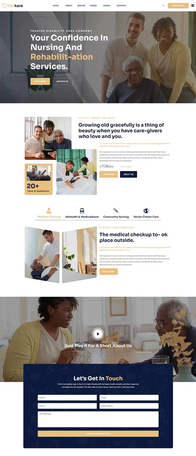 响应式康复机构养老院网页模板-山云部落官网 | 资源交流社区-sy.team