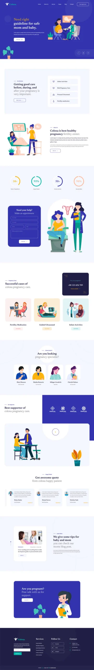 妇科产检医疗机构html网站模板-山云部落官网 | 资源交流社区-sy.team