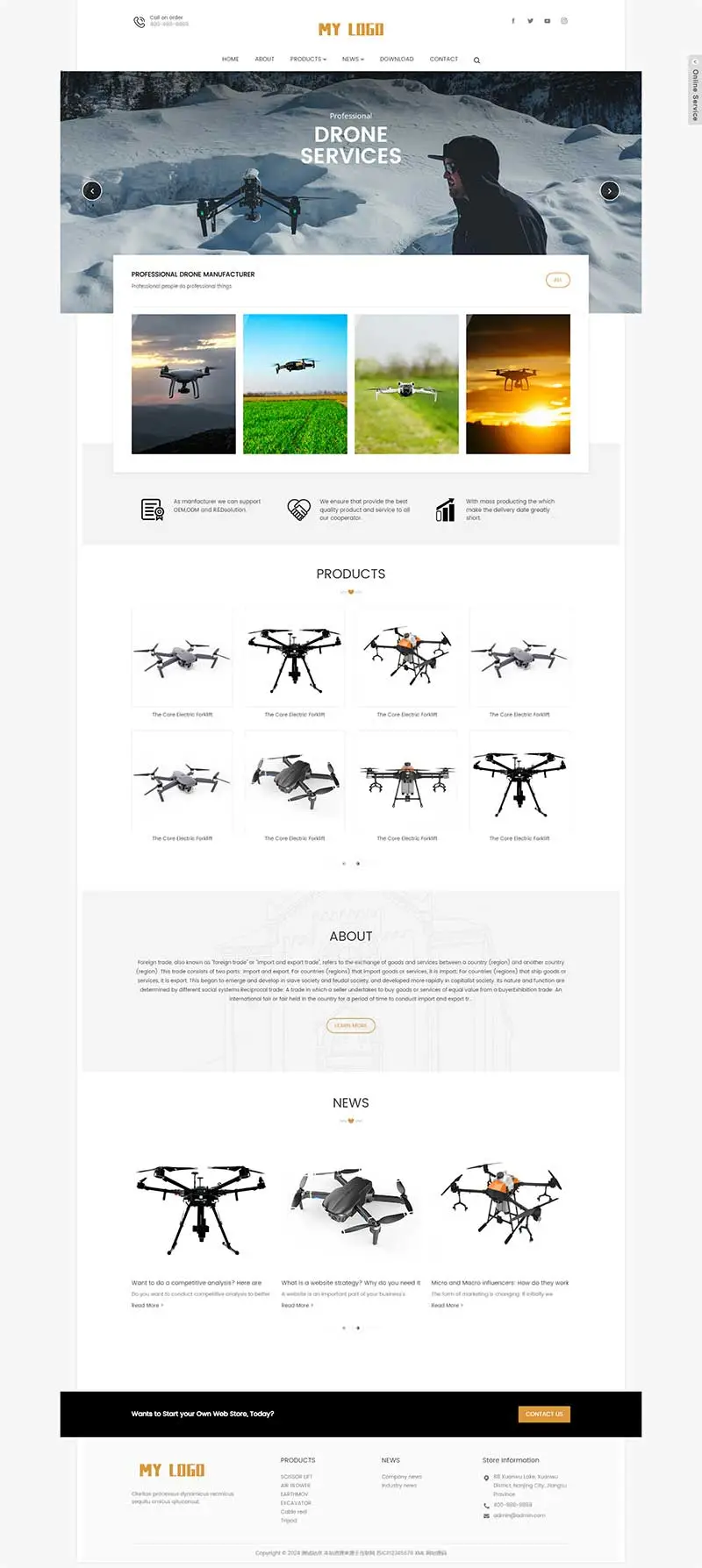 图片[1]-响应式无人机英文外贸企业pbootcms网站模板-山云部落官网 | 资源交流社区-sy.team