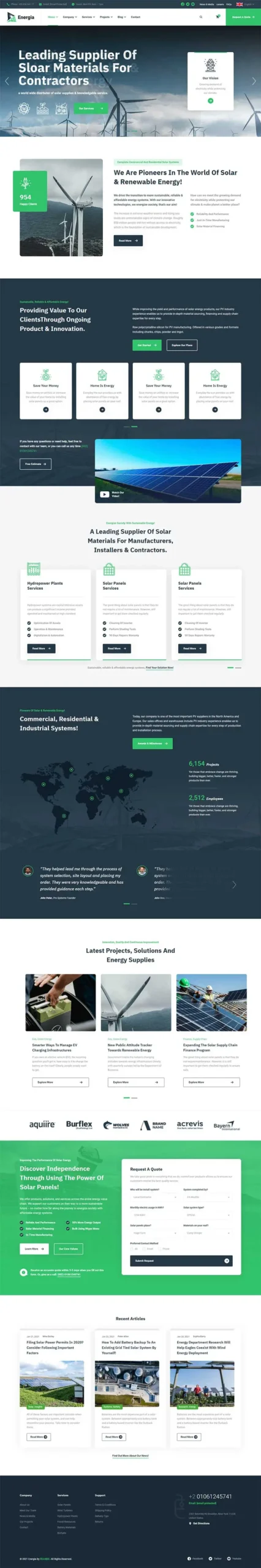 绿色新能源科技企业html模板-山云部落官网 | 资源交流社区-sy.team