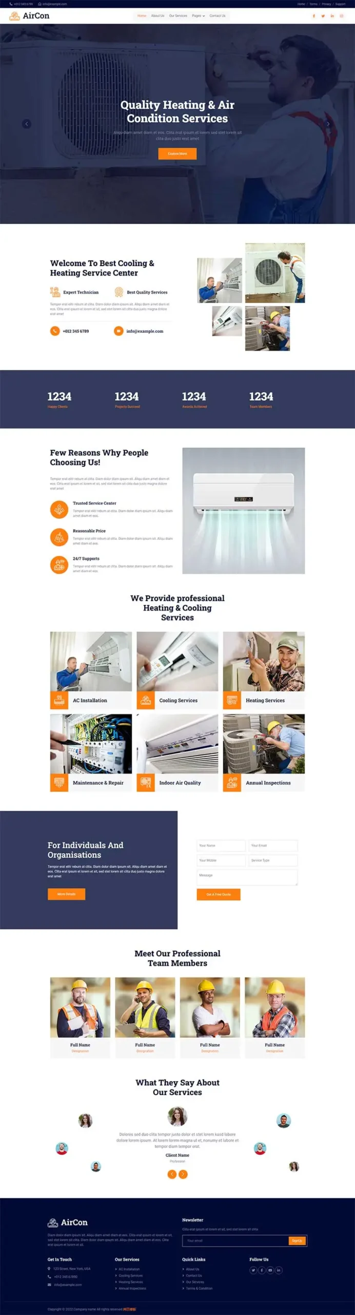 家电设备维修维护家政服务公司网站html模板-山云部落官网 | 资源交流社区-sy.team