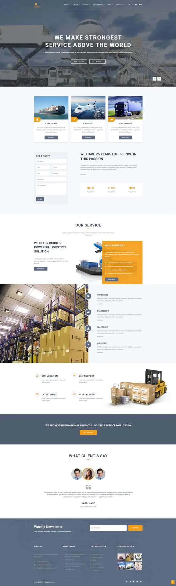 响应式物流运输海外仓html网站模板-山云部落官网 | 资源交流社区-sy.team