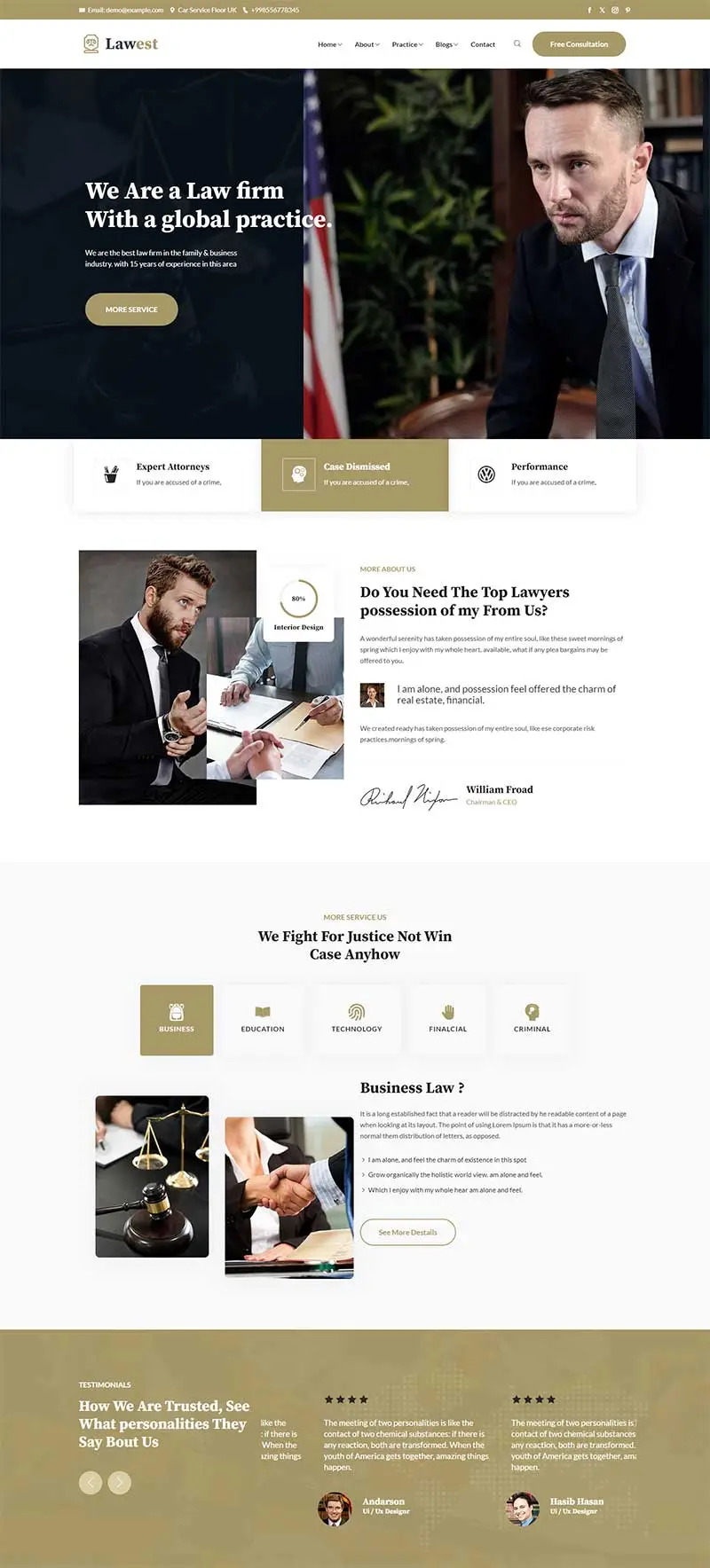 响应式律师事务所静态网页模板-山云部落官网 | 资源交流社区-sy.team