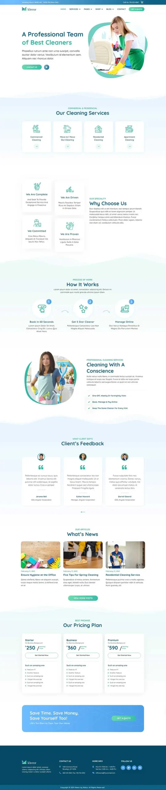 绿色清洁打扫家政服务公司html模板-山云部落官网 | 资源交流社区-sy.team