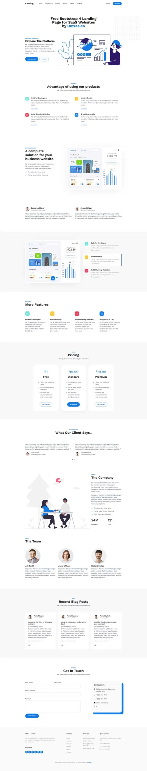 响应式带登录注册表单设计公司html模板-山云部落官网 | 资源交流社区-sy.team