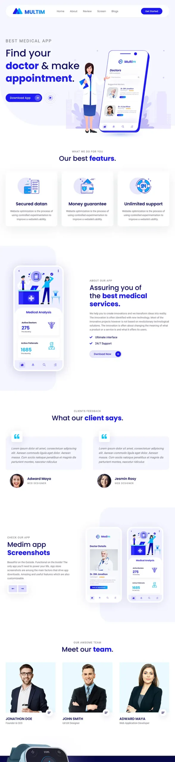 医疗APP推广落地页html模板-山云部落官网 | 资源交流社区-sy.team