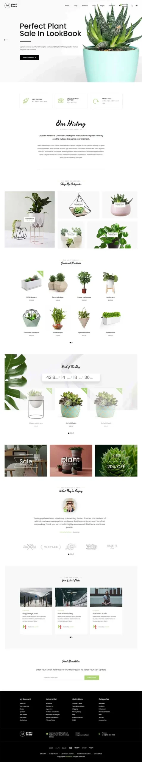 简洁优美植物花卉网站商城HTML模板-山云部落官网 | 资源交流社区-sy.team