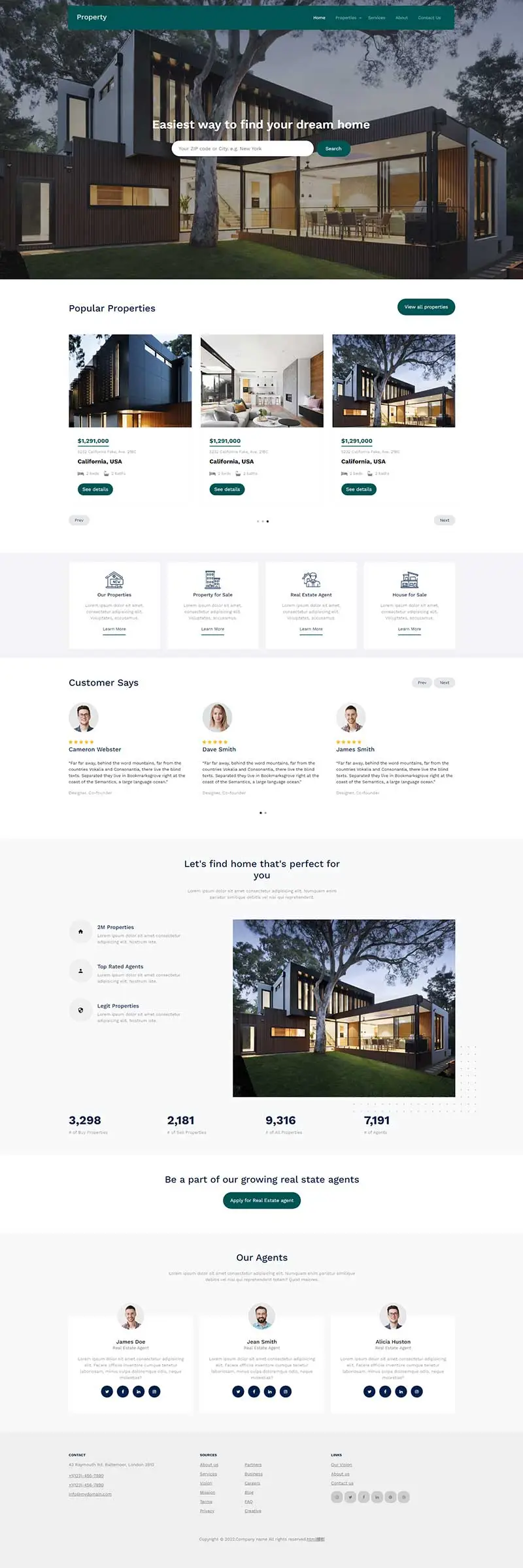 房屋别墅交易地产商html网站模板-山云部落官网 | 资源交流社区-sy.team