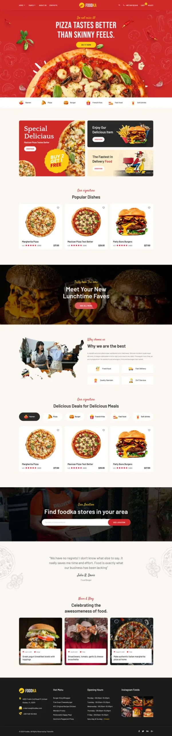 汉堡披萨企业官网HTML模板-山云部落官网 | 资源交流社区-sy.team