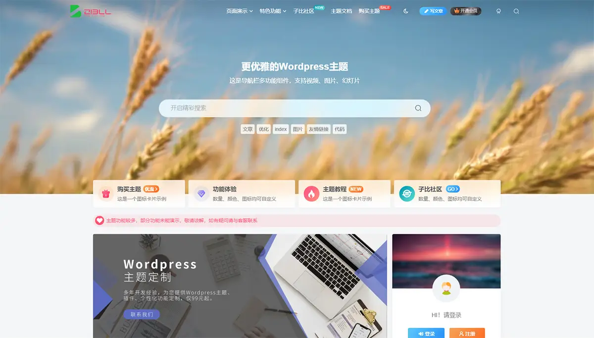 图片[1]-2023新版子比主题v7.1 WordPress主题 开心版-山云部落官网 | 资源交流社区-sy.team