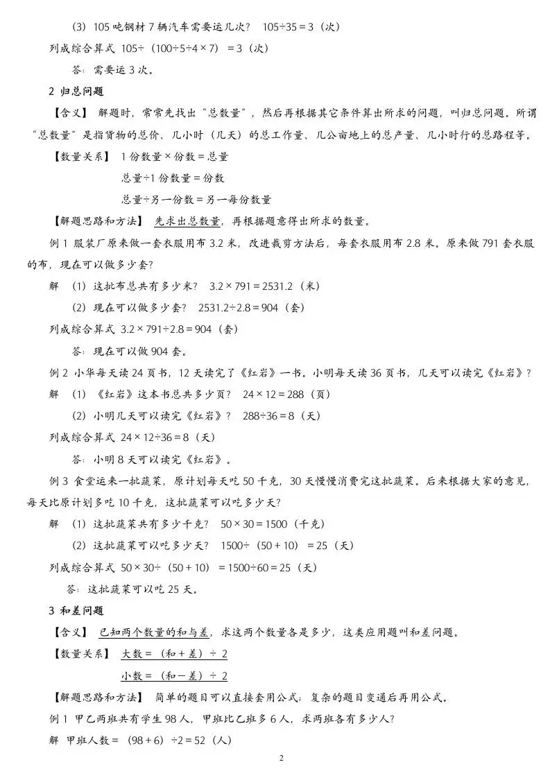 （精品）小学数学典型应用题精讲宝典(1)-山云部落官网 | 资源交流社区-sy.team