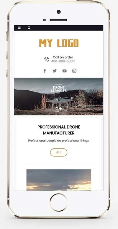 响应式无人机英文外贸企业pbootcms网站模板-山云部落官网 | 资源交流社区-sy.team