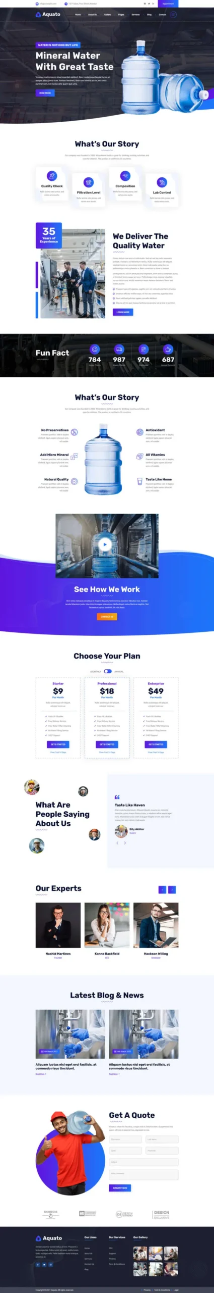 桶装水饮用水公司html模板-山云部落官网 | 资源交流社区-sy.team