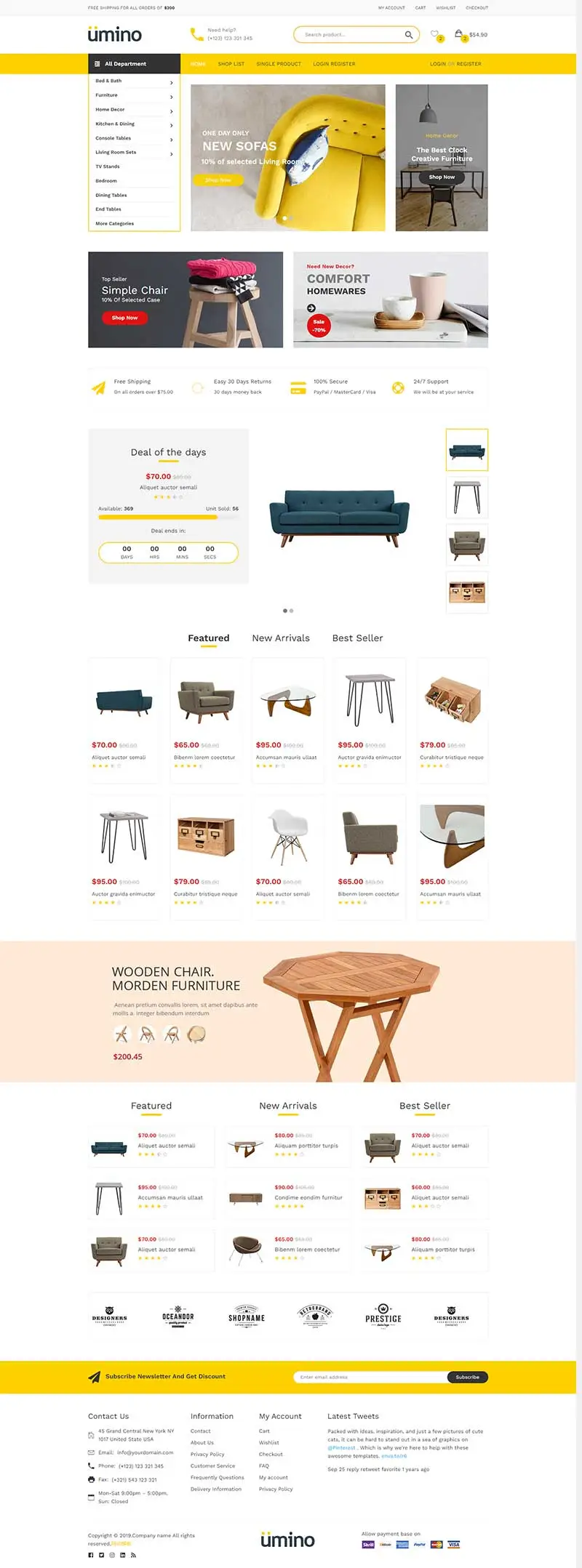 响应式家具商城html模板-山云部落官网 | 资源交流社区-sy.team