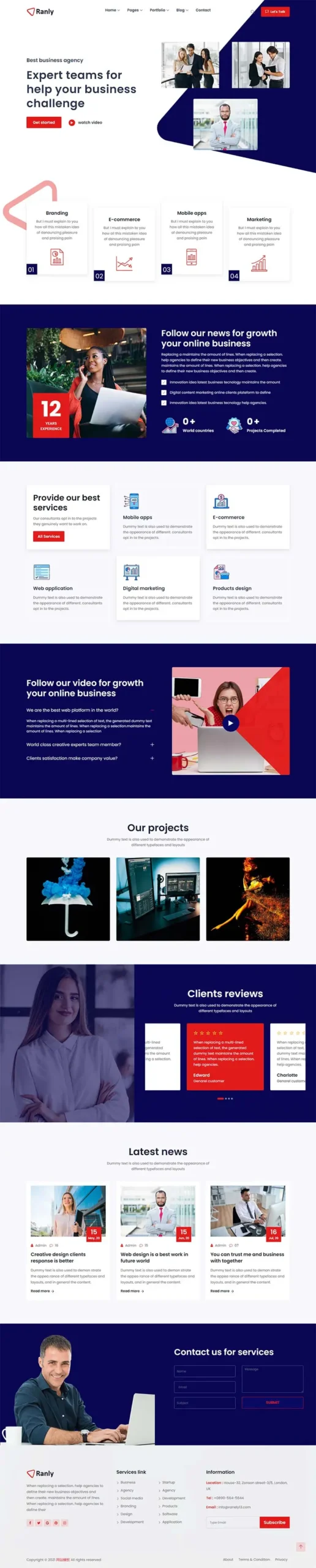 通用型企业服务企业策划公司html网站模板-山云部落官网 | 资源交流社区-sy.team